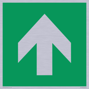 E907 Safe condition: Up / forwards arrow (90 deg supplimentary)